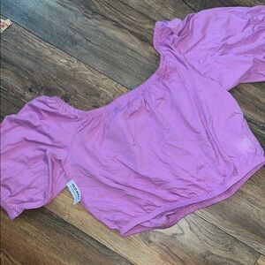 Old Navy Lavender Puff Sleeve Blouse